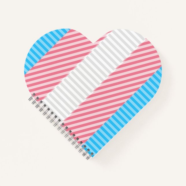 Abstract Transgender Pride Flag   Notebook (Front)