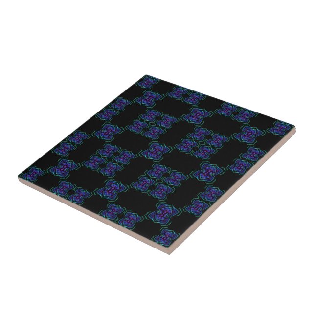 Abstract Translucent Layered Line Repeat Pattern Tile (Side)