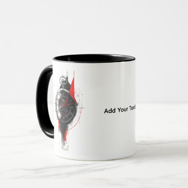 Abstract Trash Polka Pocket Watch Mug (Front Left)