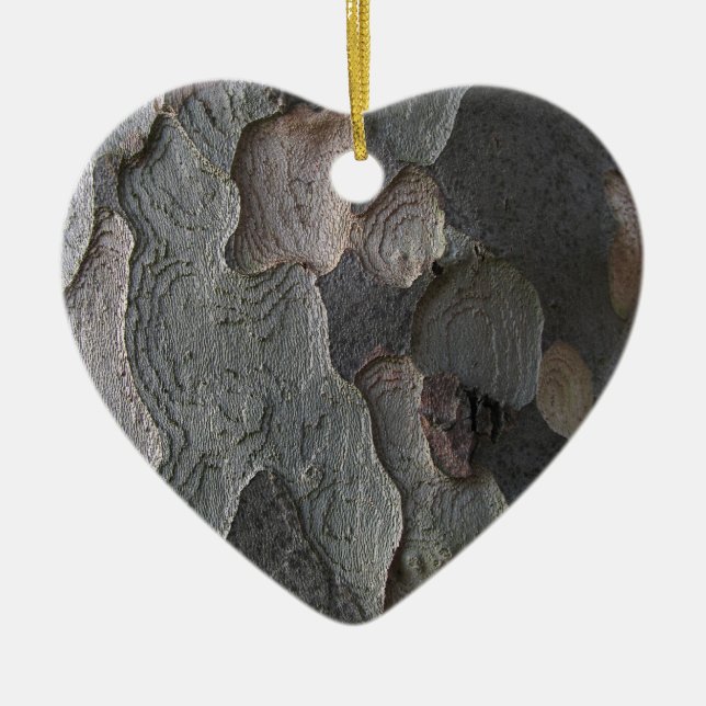 Abstract tree bark macro ornament (Front)