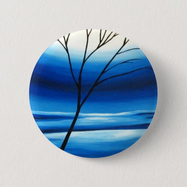 Abstract Tree Blue Sky 6 Cm Round Badge (Front)