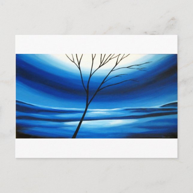 Abstract Tree Blue Sky Postcard (Front)