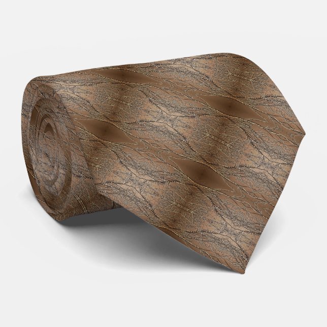 Abstract Tree Branches Brown  Tie (Rolled)