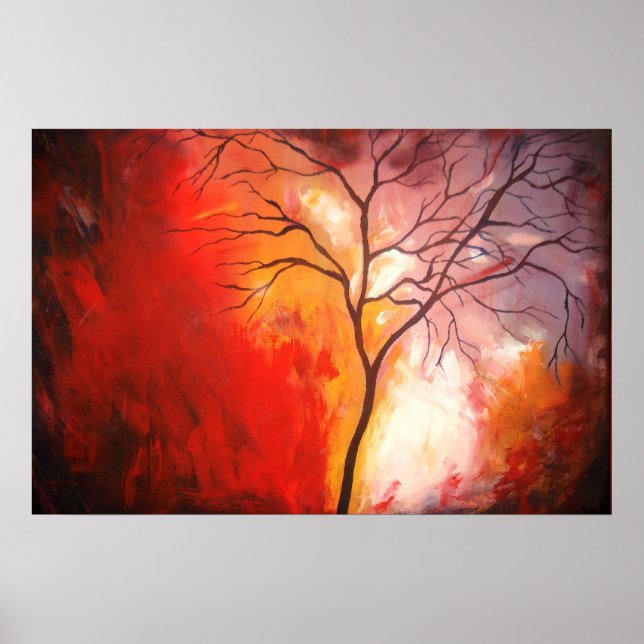 Abstract Tree Canvas Painting Art Print (Front)