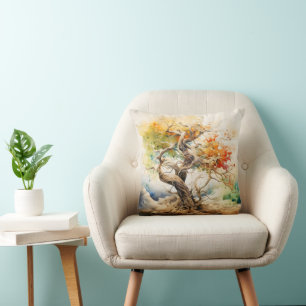 Abstract Tree Colours Cushion