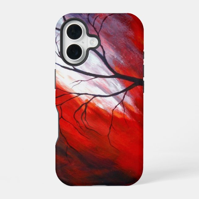 Abstract Tree iPhone 16 Case (Back)