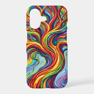 Abstract Tree Life Rainbow Melting iPhone Cases