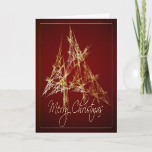 Abstract Tree Merry Christmas Holiday Card