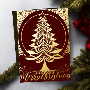 Abstract Tree Merry Christmas Theme Illustration