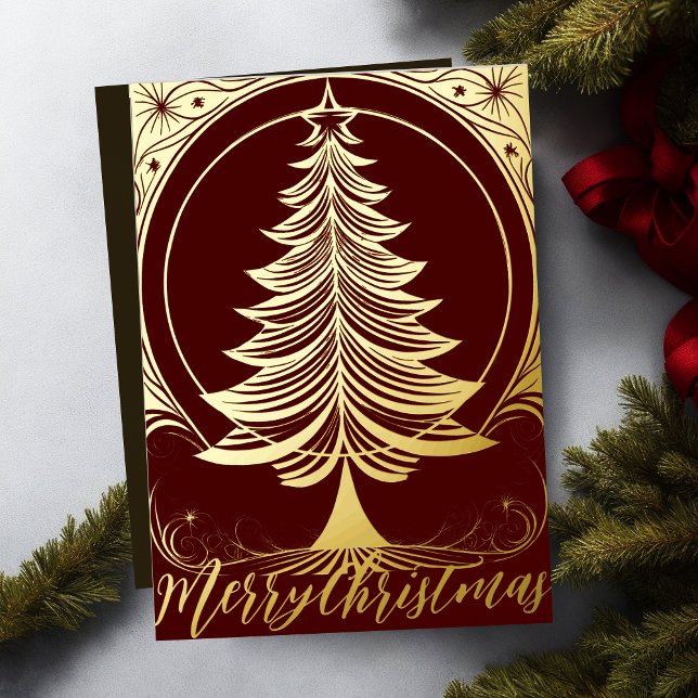 Abstract Tree Merry Christmas Theme Illustration (Creator Uploaded)