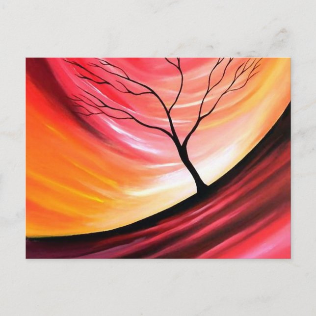 Abstract Tree - Modern Art Postcard (Front)