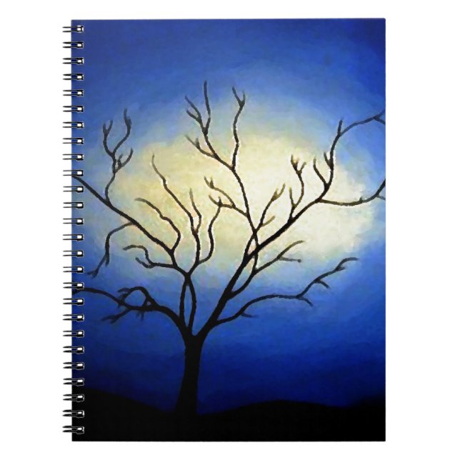 Abstract Tree - Modern Art Spiral Notebook (Front)