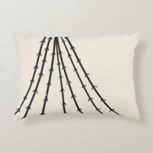 Abstract tree moon decorative cushion
