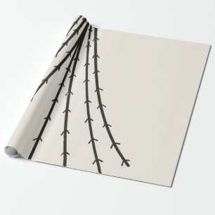 Abstract tree moon wrapping paper