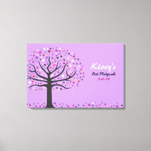 Abstract Tree of Life Bat Mitzvah Sign In Board