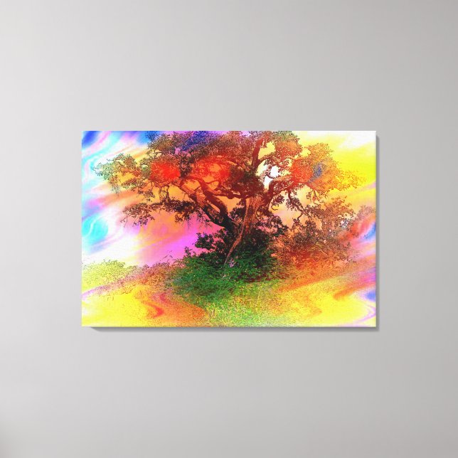 Abstract Tree Painting Artwork Canvas Print (Front)