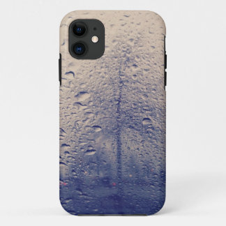 Abstract tree photo from rainy window iPhone 11 case