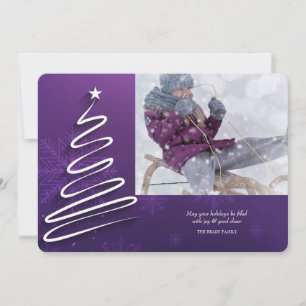 Abstract Tree Photo Holiday Card