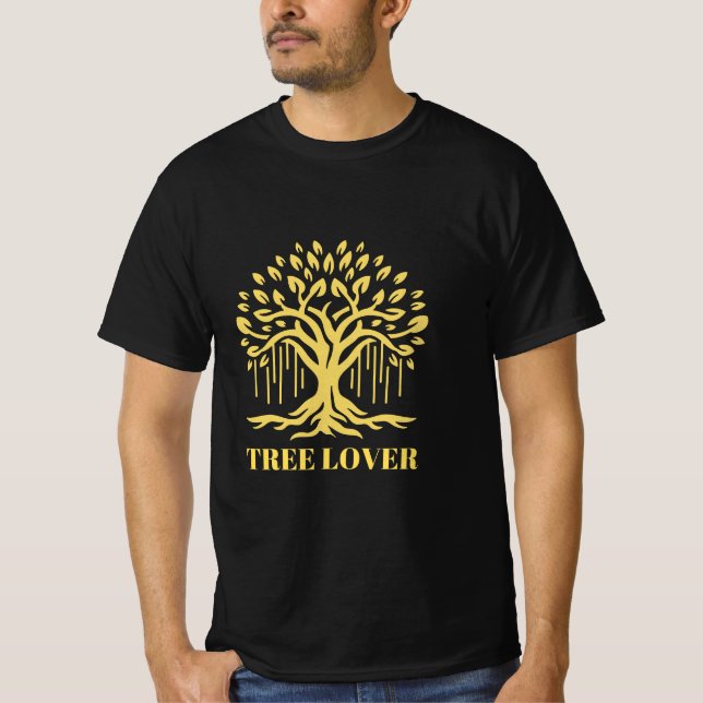 Abstract Tree with Sun T-Shirt Design (Front)