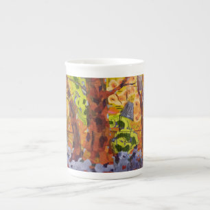Abstract Trees Bone China Mug