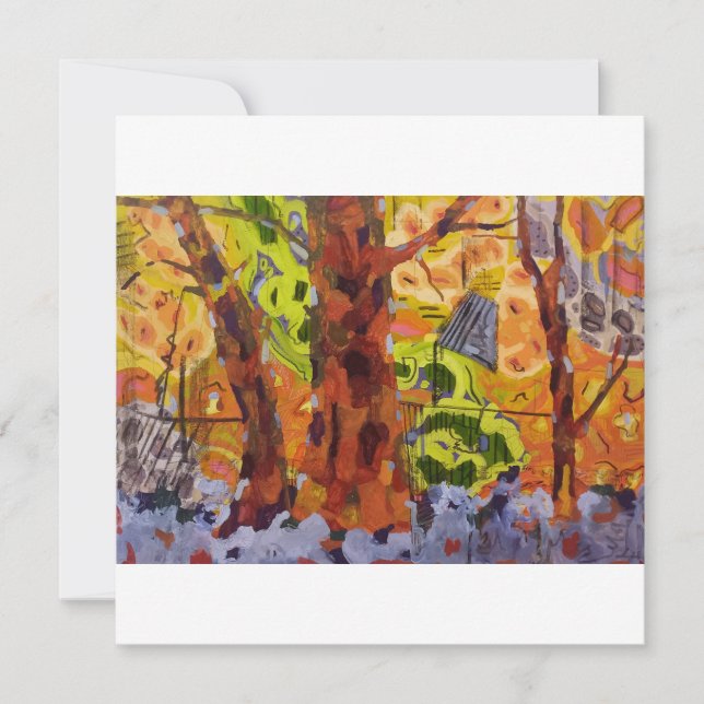 Abstract Trees Invitation (Front)