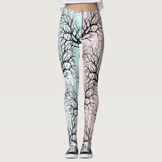 Abstract, trees leggings (Front)