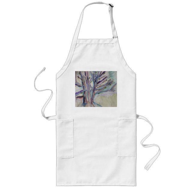 Abstract Trees Long Apron (Front)