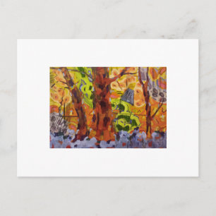 Abstract Trees Postcard