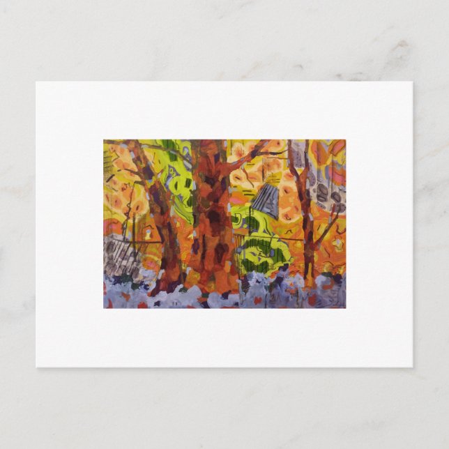 Abstract Trees Postcard (Front)