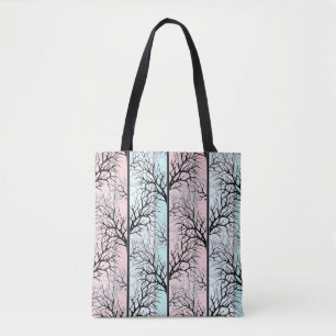 Abstract, trees tote bag