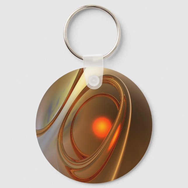 Abstract trendy and elegant 3d Design Key Ring (Front)
