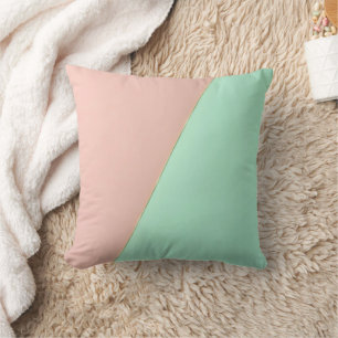 Abstract Trendy Blush Pink Mint Collection Cushion