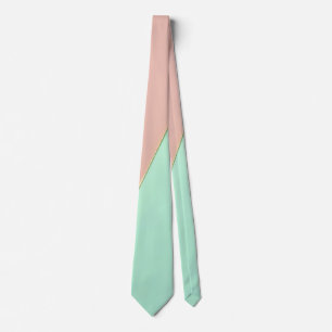 Abstract Trendy Blush Pink Mint Collection Tie