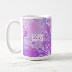 Abstract Trendy Camo Pink Purple Blue Coffee Mug