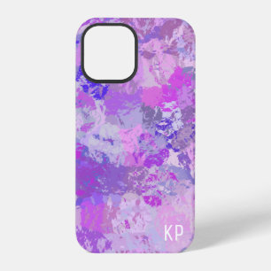 Abstract Trendy Camo Pink Purple Blue iPhone 12 Pro Case