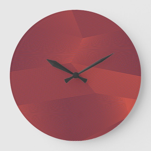 Abstract, trendy, modern geometric graphic art large clock (Front)