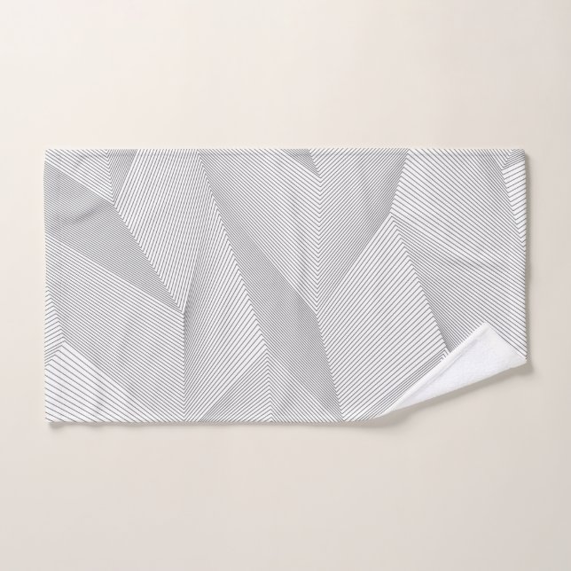 Abstract, trendy, modern, simple line pattern hand towel (Hand Towel)