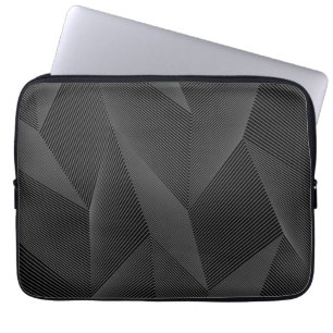 Abstract, trendy, modern, simple line pattern laptop sleeve