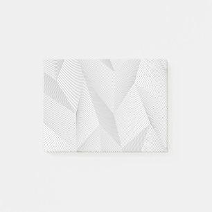 Abstract, trendy, modern, simple line pattern post-it notes