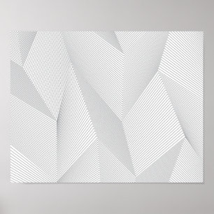 Abstract, trendy, modern, simple line pattern poster