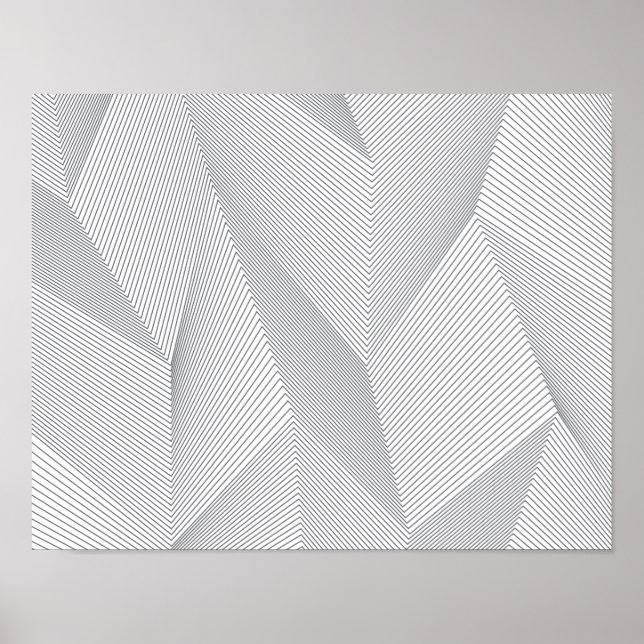 Abstract, trendy, modern, simple line pattern poster (Front)