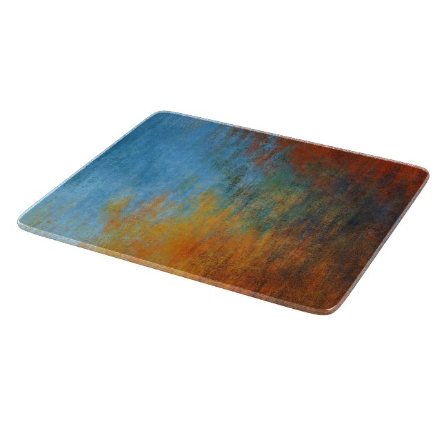 Abstract tri colour painting cutting board (Corner)