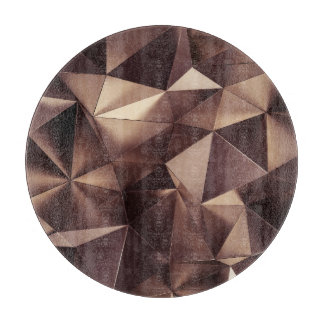 Abstract triangle crystal, 3D illustration. Cutting Board
