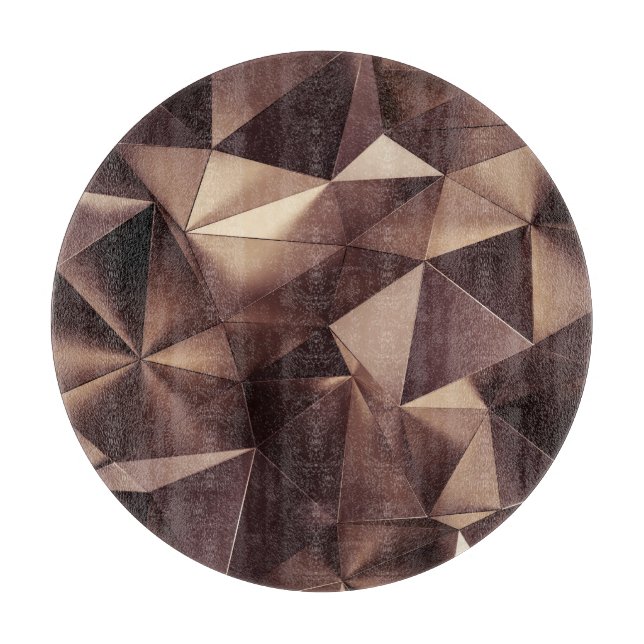 Abstract triangle crystal, 3D illustration. Cutting Board (Front)