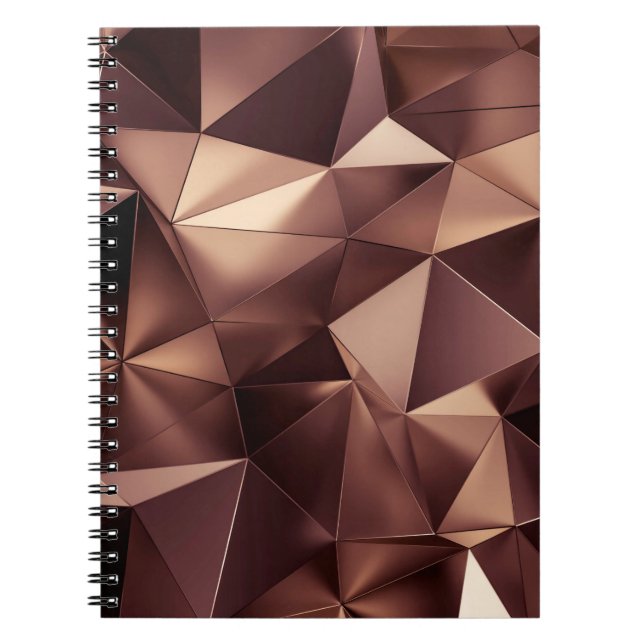 Abstract triangle crystal background. notebook (Front)