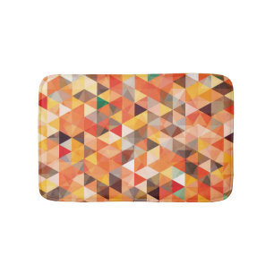 Abstract Triangle Geometric Seamless Pattern Bath Mat