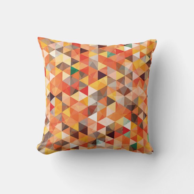Abstract Triangle Geometric Seamless Pattern Cushion (Front)