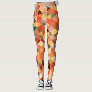 Abstract Triangle Geometric Seamless Pattern Leggings