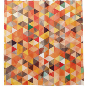 Abstract Triangle Geometric Seamless Pattern Shower Curtain