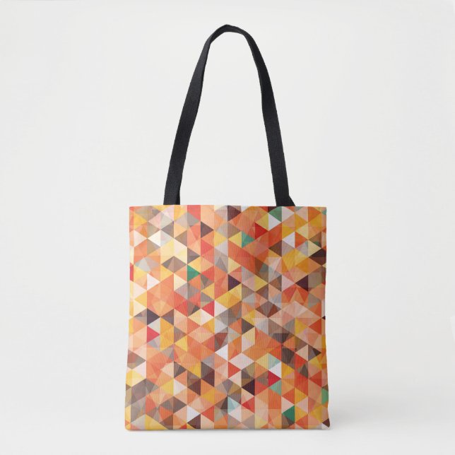 Abstract Triangle Geometric Seamless Pattern Tote Bag (Front)